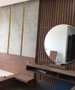 Thi công nội thất màu walnut căn hộ Thăng Long home
