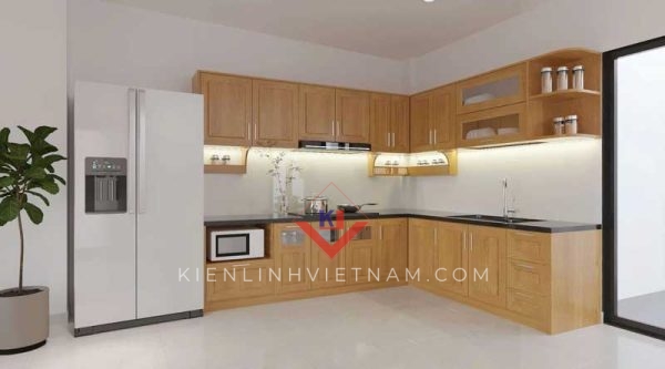 Xưởng sản xuất tủ bếp gỗ tự nhiên uy tín