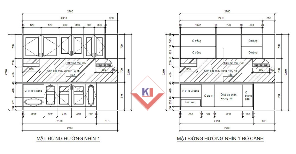 Tủ bếp gỗ tự nhiên chống ẩm mốc, mối mọt