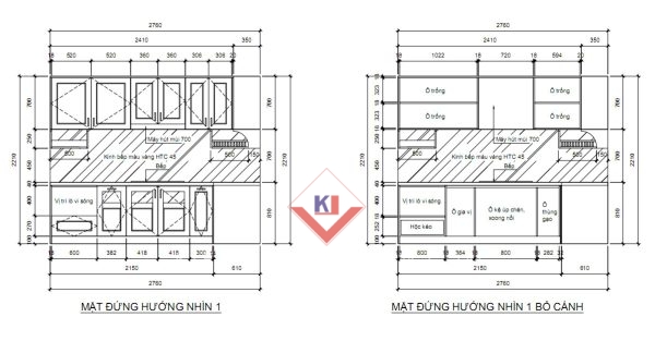 Tủ bếp gỗ tự nhiên chống ẩm mốc, mối mọt