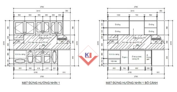 Mẫu tủ bếp gỗ tự nhiên đẹp 2025