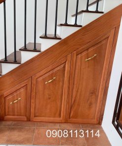 mẫu tủ gầm cầu thang gỗ