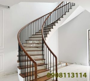 tay vịn cầu thang hạt xoài