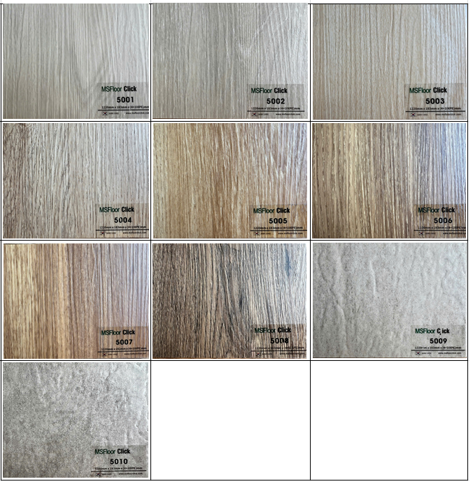Sàn nhựa hèm khoá MS Floor đế cao su 5mm - #5007 - Ảnh 4