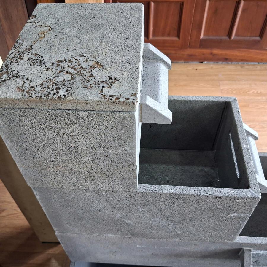 Bể Cá Đá Ong Xám 3 Tầng Thác Nước Chảy decor Ban Công đẹp - Ảnh 5