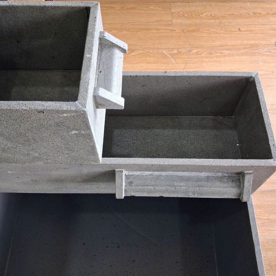 Bể Cá Đá Ong Xám 3 Tầng Thác Nước Chảy decor Ban Công đẹp - Ảnh 4