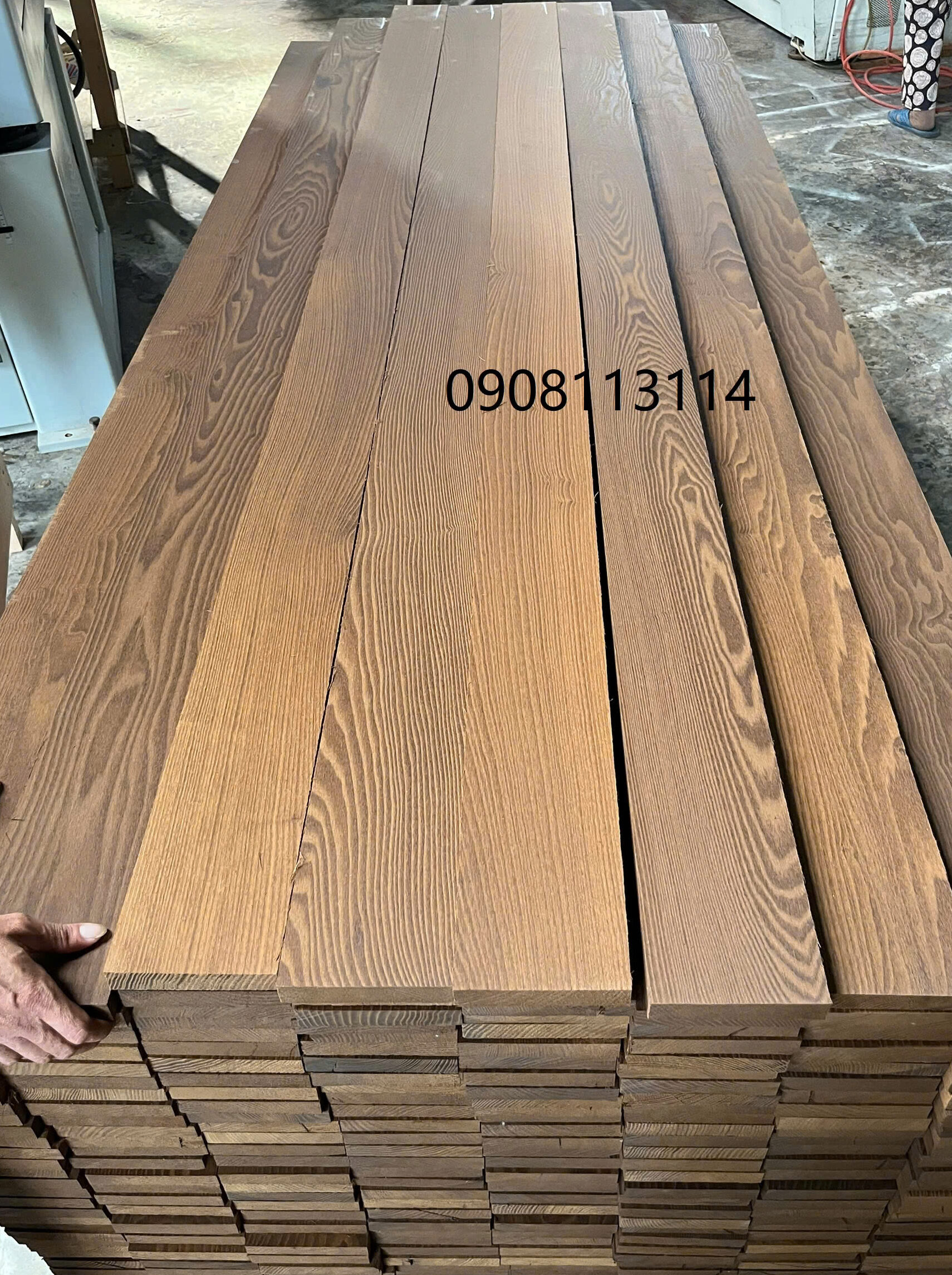 Sàn Gỗ Ngoài Trời Tần Bì Biến Tính - Ash Thermo - 23x88x3200mm